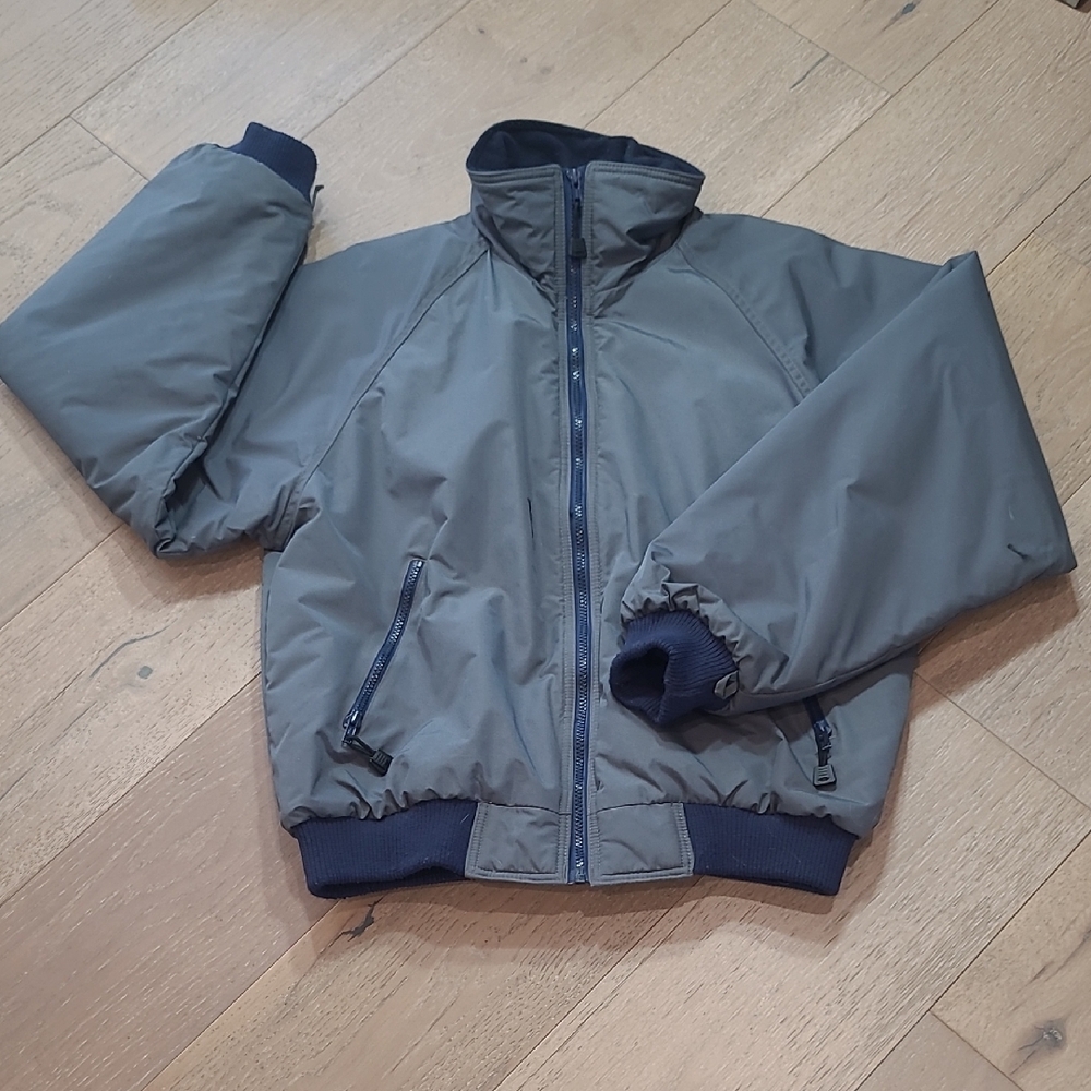 Vintage WearGuard Utility Jacket Men's sz M Grey Nylon Fleece Lined Coat